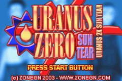 Uranus Zero (Homebrew) — Title screen